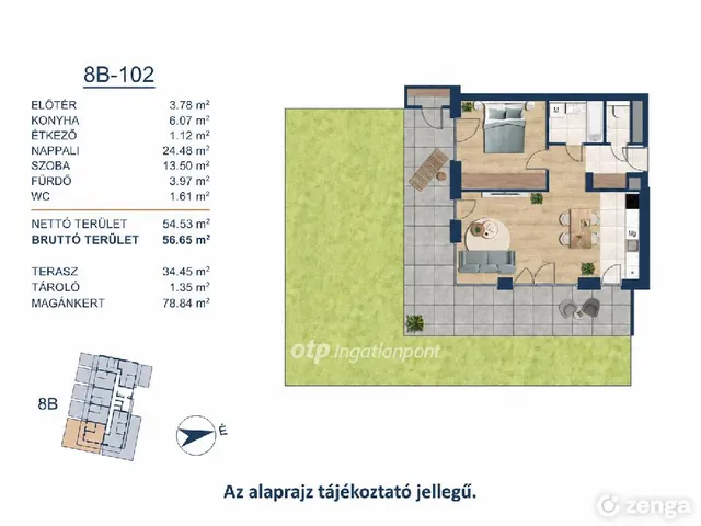 Eladó lakás Budapest III. kerület 56 nm
