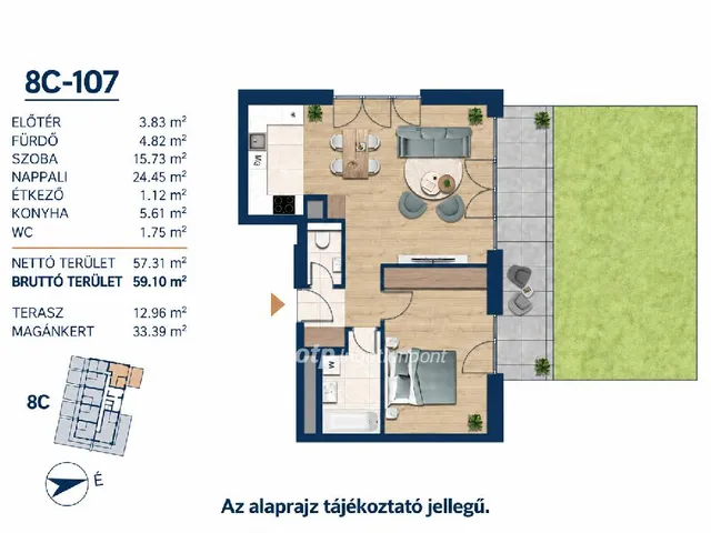 Eladó lakás Budapest III. kerület 59 nm