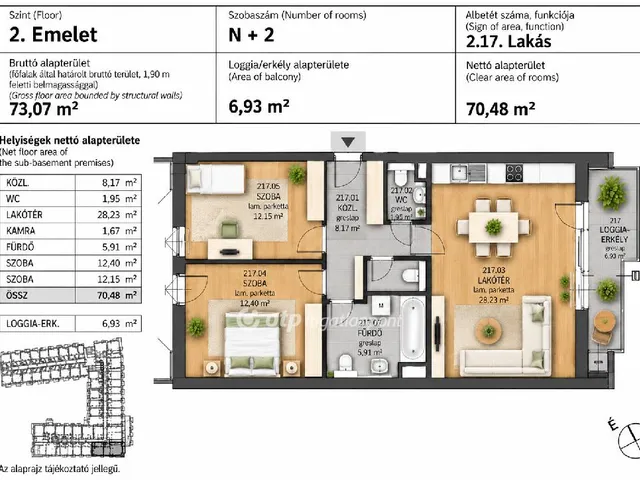 Eladó lakás Budapest XIII. kerület 73 nm