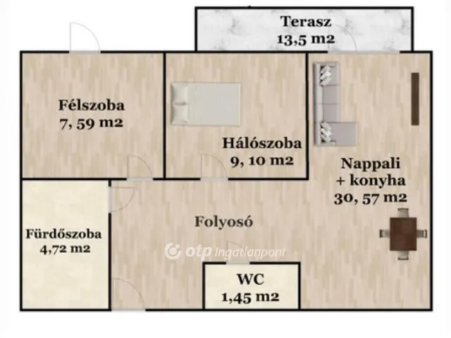 Eladó lakás Debrecen, Nagyerdő 61 nm