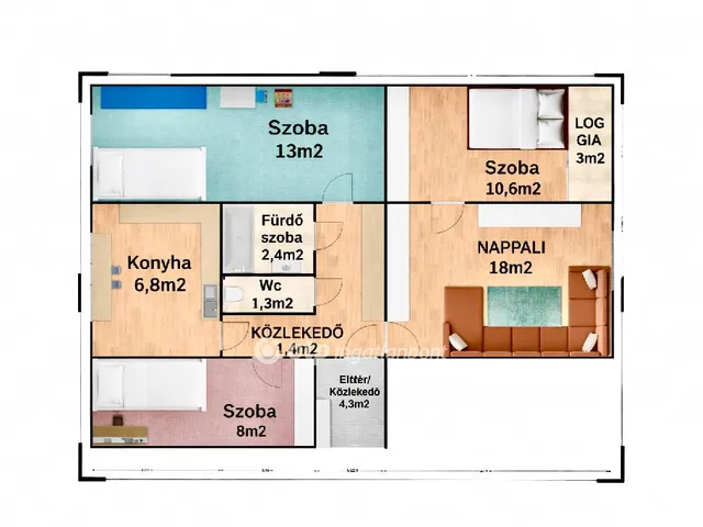 Eladó lakás Debrecen 69 nm