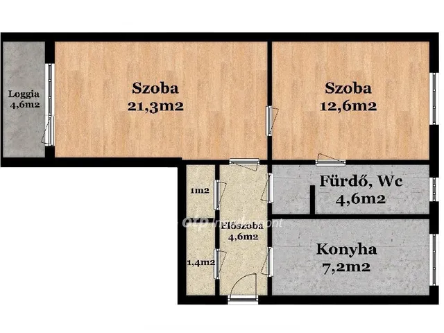 Kiadó lakás Debrecen, Belváros 54 nm