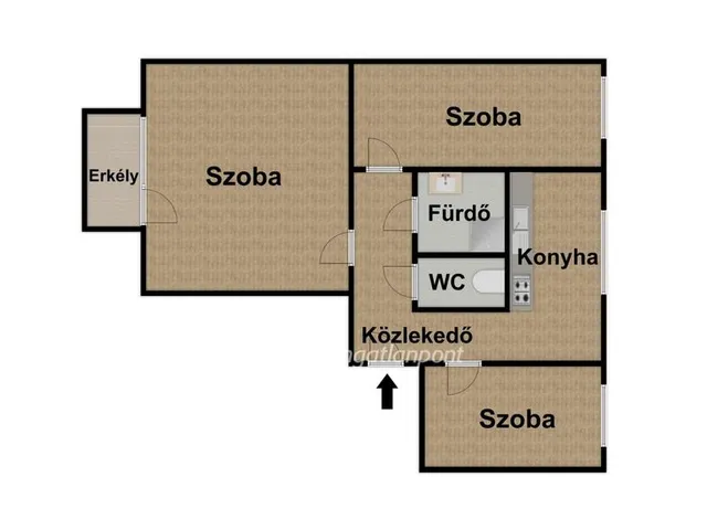 Kiadó lakás Debrecen, Vénkert 55 nm