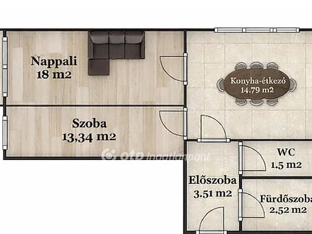 Eladó lakás Debrecen, Tócóskert 54 nm