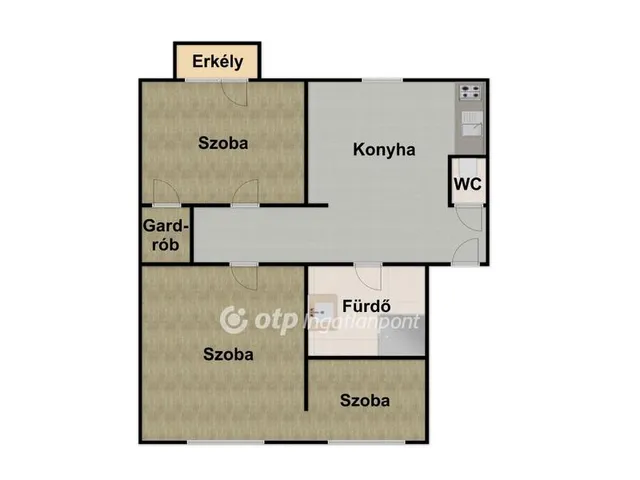 Kiadó lakás Debrecen, Belváros 60 nm