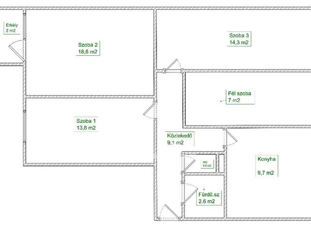 Eladó lakás Berettyóújfalu 78 nm