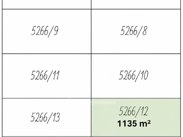 Eladó telek Berettyóújfalu 1135 nm