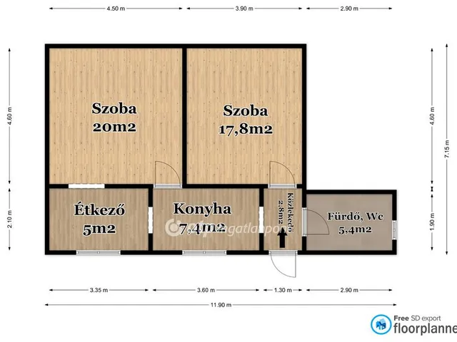Eladó lakás Debrecen 55 nm