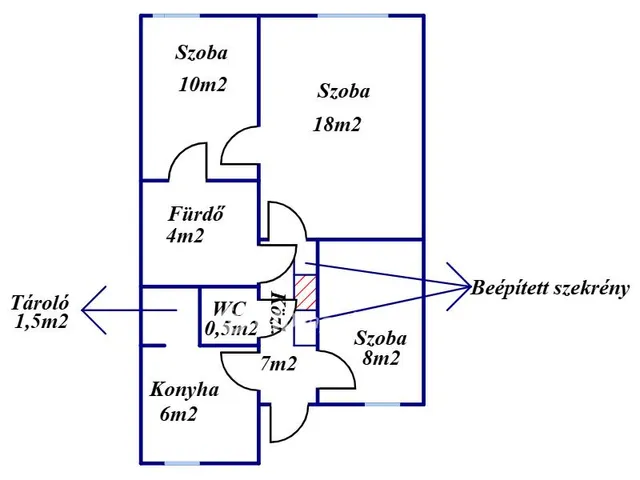 Eladó lakás Békés, Belváros 55 nm