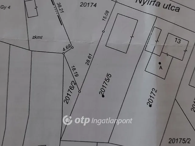 Eladó telek Miskolc, Csendes 764 nm