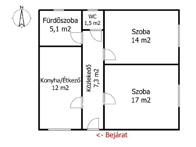 Eladó ház Székely 56 nm