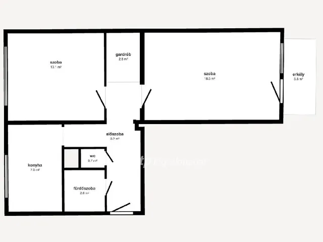 Kiadó lakás Miskolc 55 nm