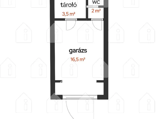 Eladó garázs Miskolc 22 nm