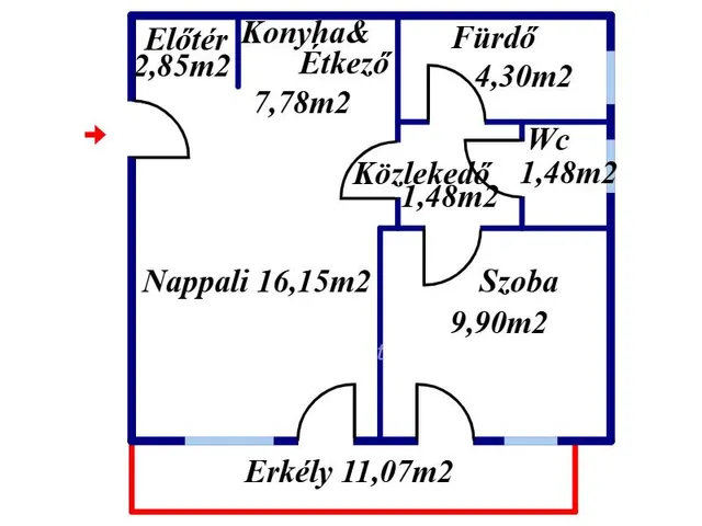 Eladó lakás Kecskemét 43 nm