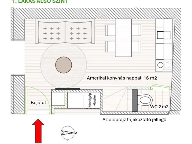 Eladó lakás Budapest VI. kerület 18 nm