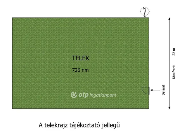 Eladó telek Pomáz 726 nm