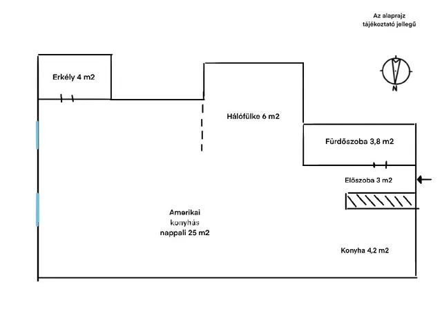 Eladó lakás Budapest VII. kerület 42 nm