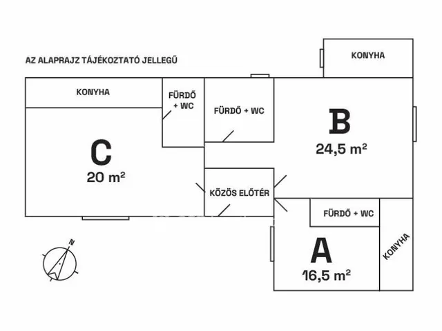 Eladó lakás Budapest VIII. kerület 61 nm