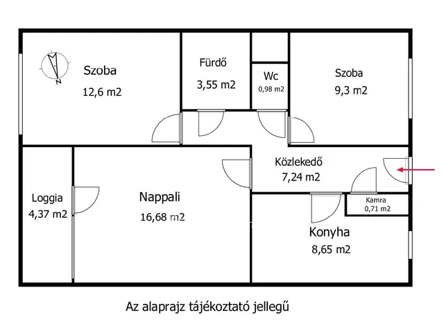 Eladó lakás Budapest IV. kerület 61 nm
