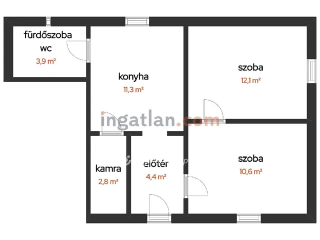 Eladó ház Kiskunhalas 45 nm