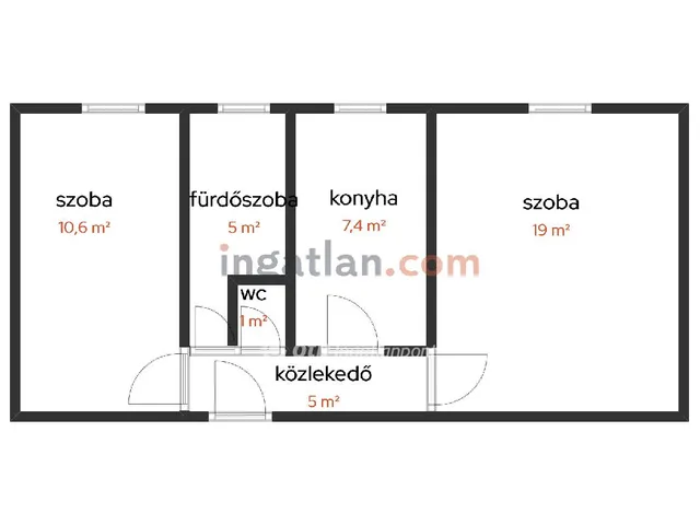 Kiadó lakás Kalocsa 48 nm