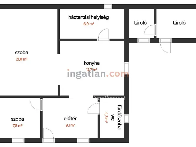 Eladó ház Kunfehértó, Posta közelében 62 nm