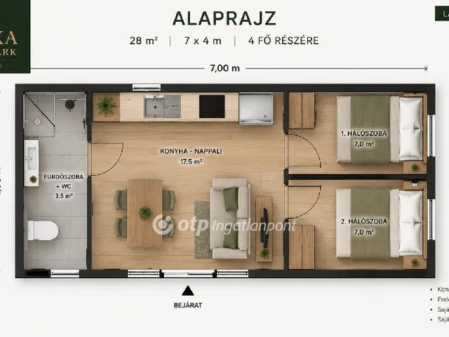 Eladó nyaraló Dunapataj 28 nm