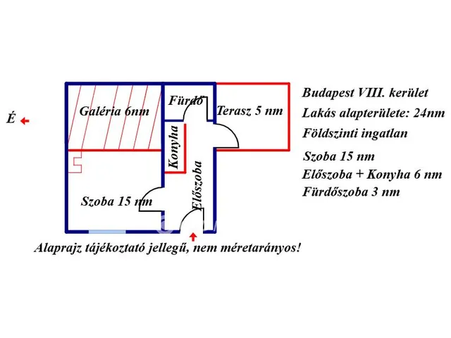 Eladó lakás Budapest VIII. kerület 23 nm