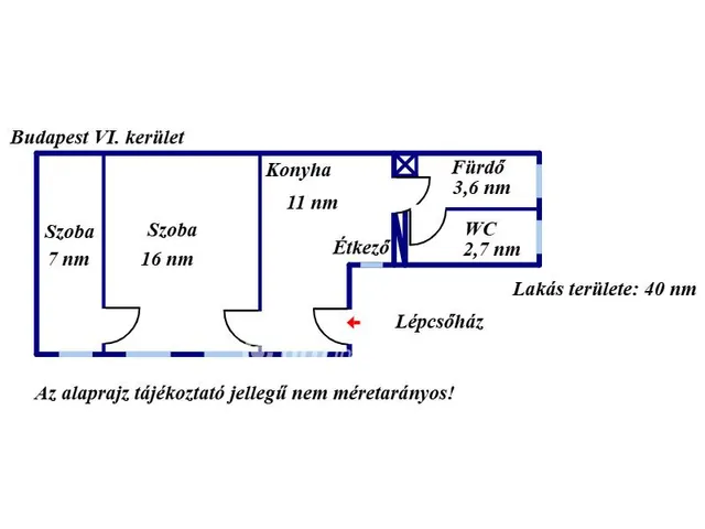 Eladó lakás Budapest VI. kerület 37 nm