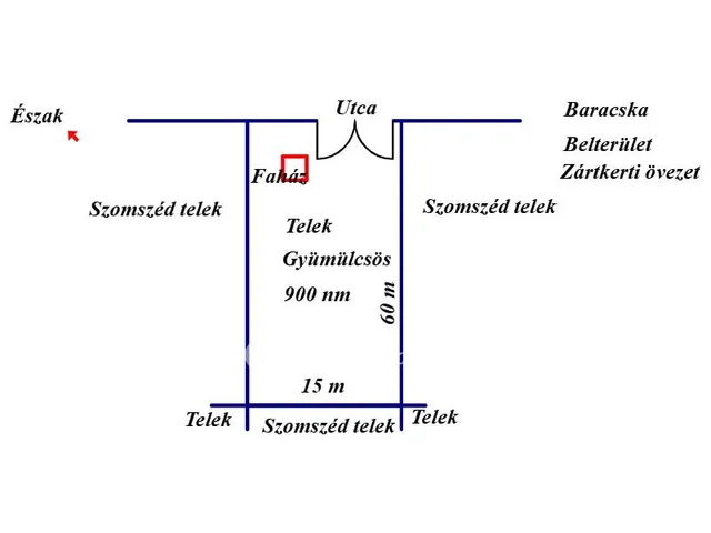 Eladó telek Baracska 25 nm