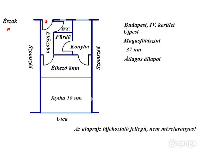 Eladó lakás Budapest IV. kerület 37 nm