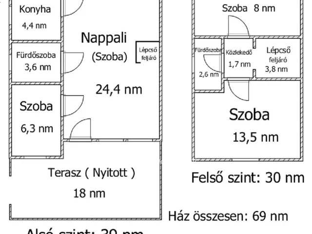 Eladó ház Alsóörs 69 nm