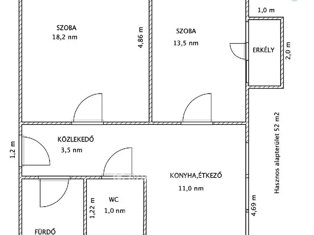 Eladó lakás Ajka 52 nm