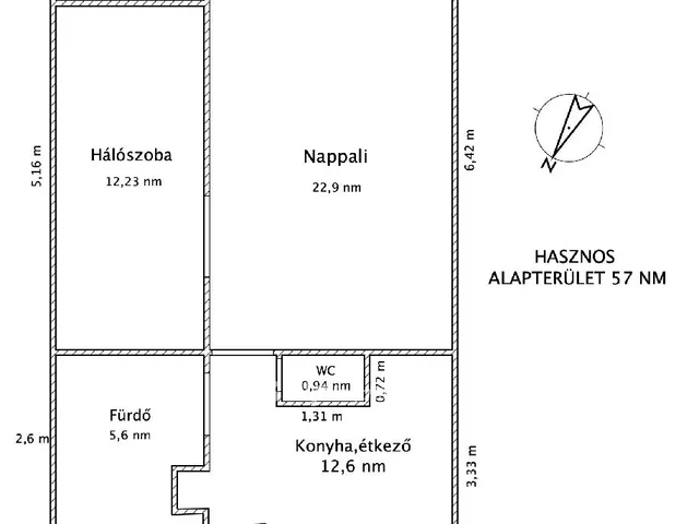 Eladó lakás Zalaszentgrót 59 nm
