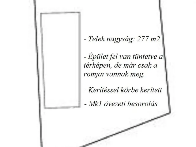Eladó telek Lesenceistvánd 277 nm