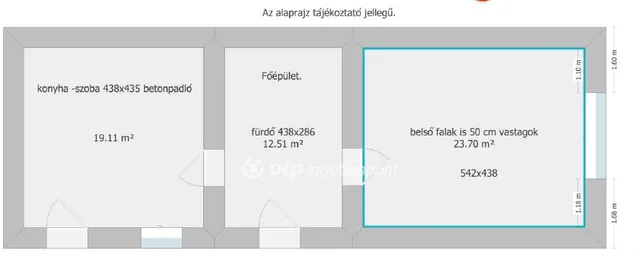 Eladó ház Kishartyán, Központi 56 nm