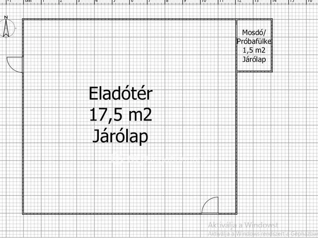 Kiadó kereskedelmi és ipari ingatlan Salgótarján, Vásárcsarnok 19 nm