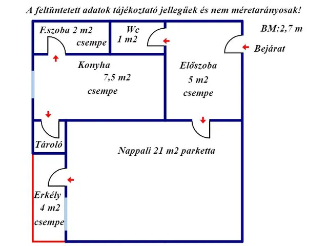 Eladó lakás Balassagyarmat 39 nm