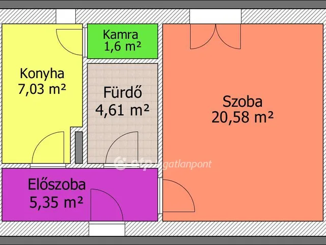 Eladó lakás Salgótarján, Vásártér 38 nm