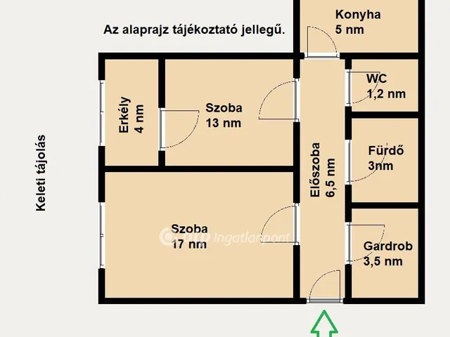 Eladó lakás Budapest III. kerület, Óbuda 49 nm