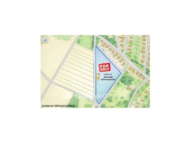 Eladó telek Budajenő 14847 nm