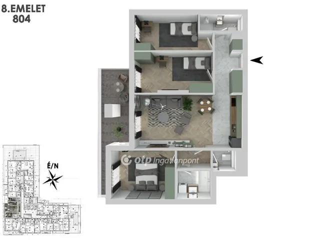 Eladó lakás Budapest XIII. kerület 74 nm