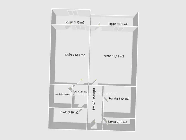 Eladó lakás Budapest III. kerület 51 nm