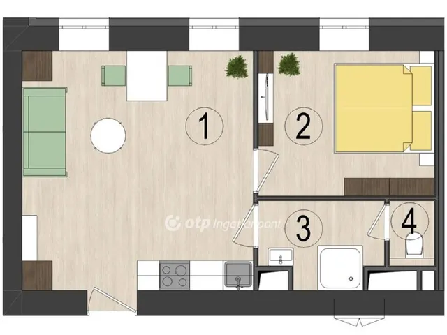 Eladó lakás Balatonkenese 37 nm