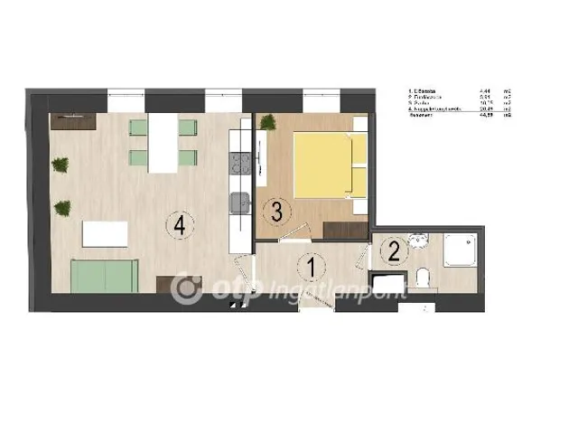 Eladó lakás Balatonkenese 44 nm