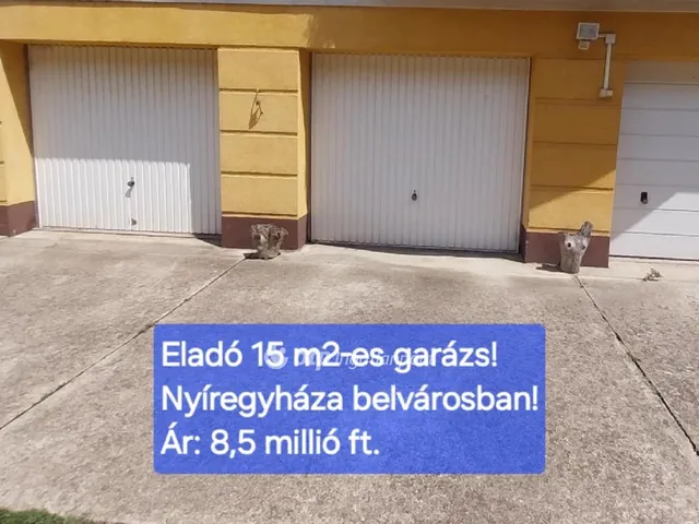 Eladó garázs Nyíregyháza, Belváros 15 nm