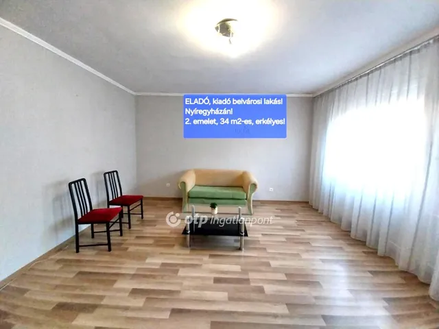 Eladó lakás Nyíregyháza, Belváros 34 nm