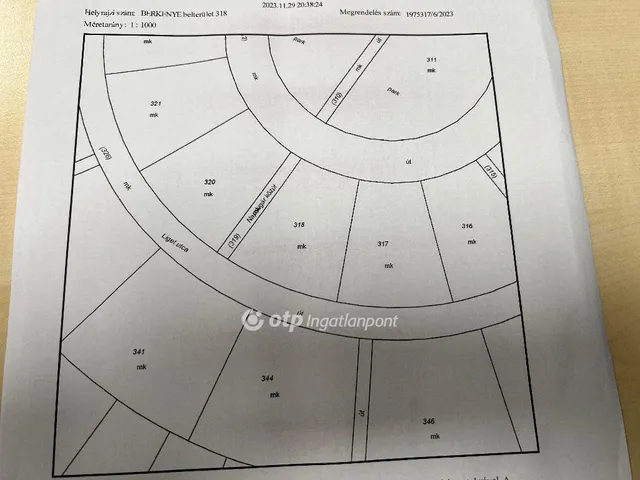 Eladó telek Berkenye 1760 nm