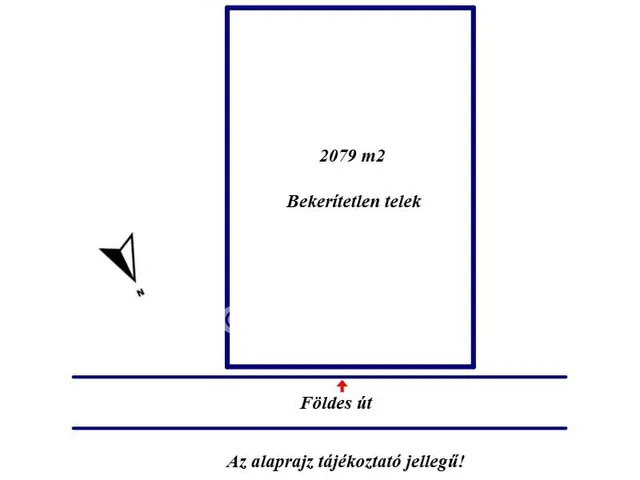 Eladó telek Nagykőrös 2079 nm