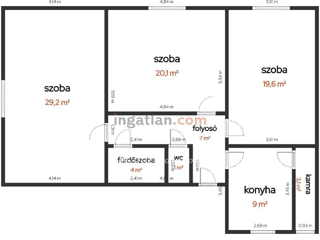 Eladó lakás Tiszakécske 92 nm